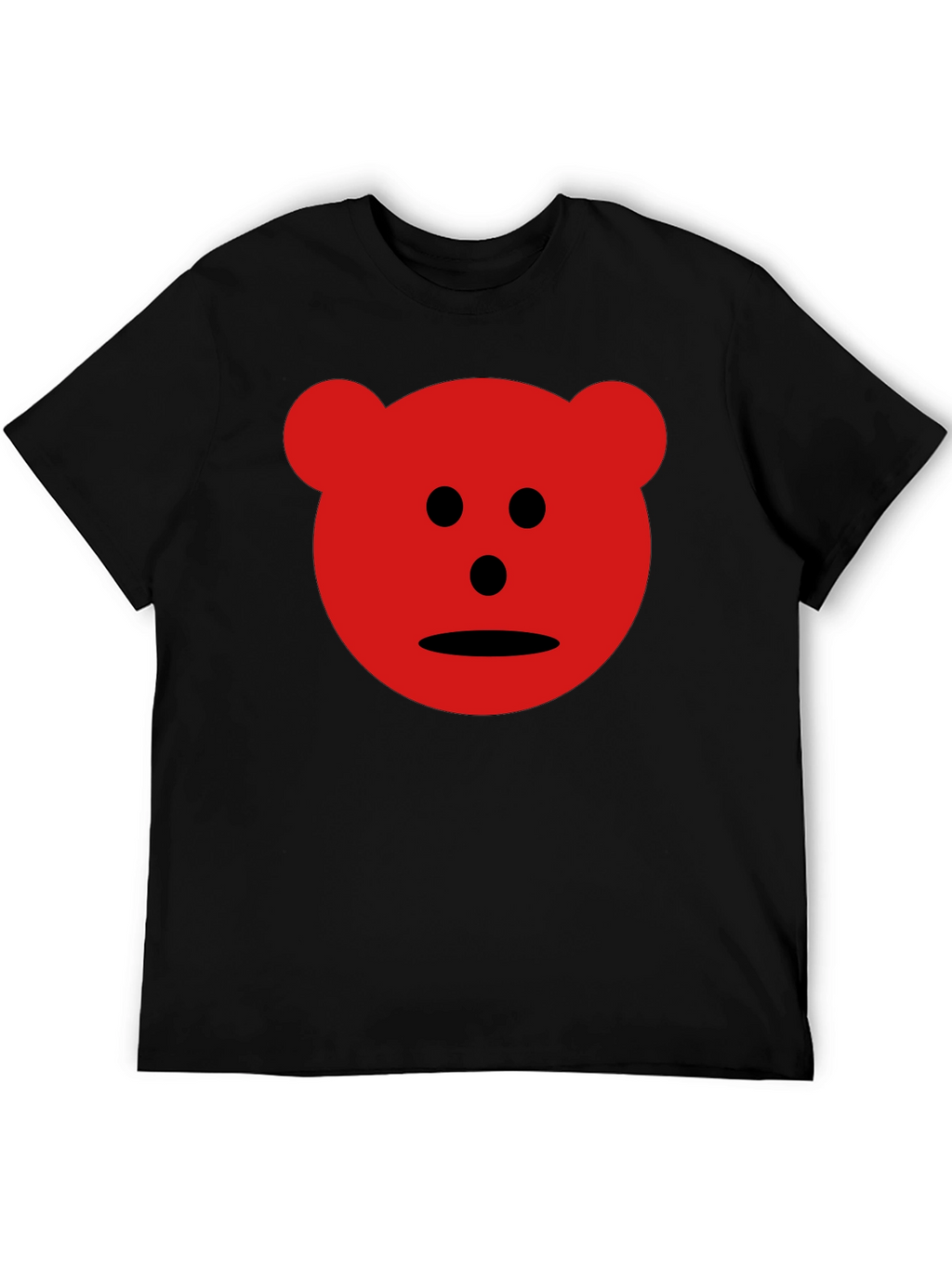 Red Bear Graphic Black T-Shirt