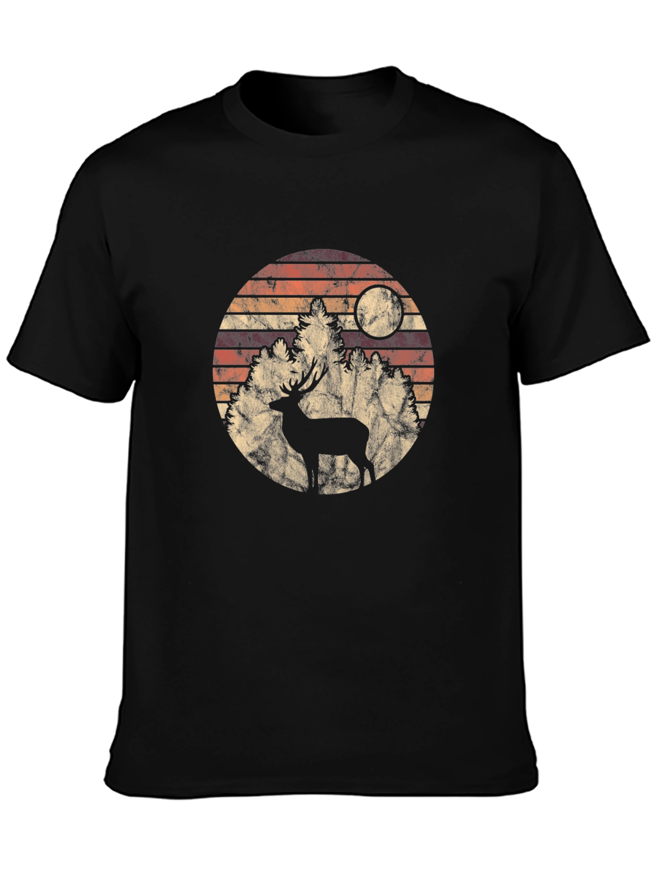Retro Deer Silhouette Graphic Tee