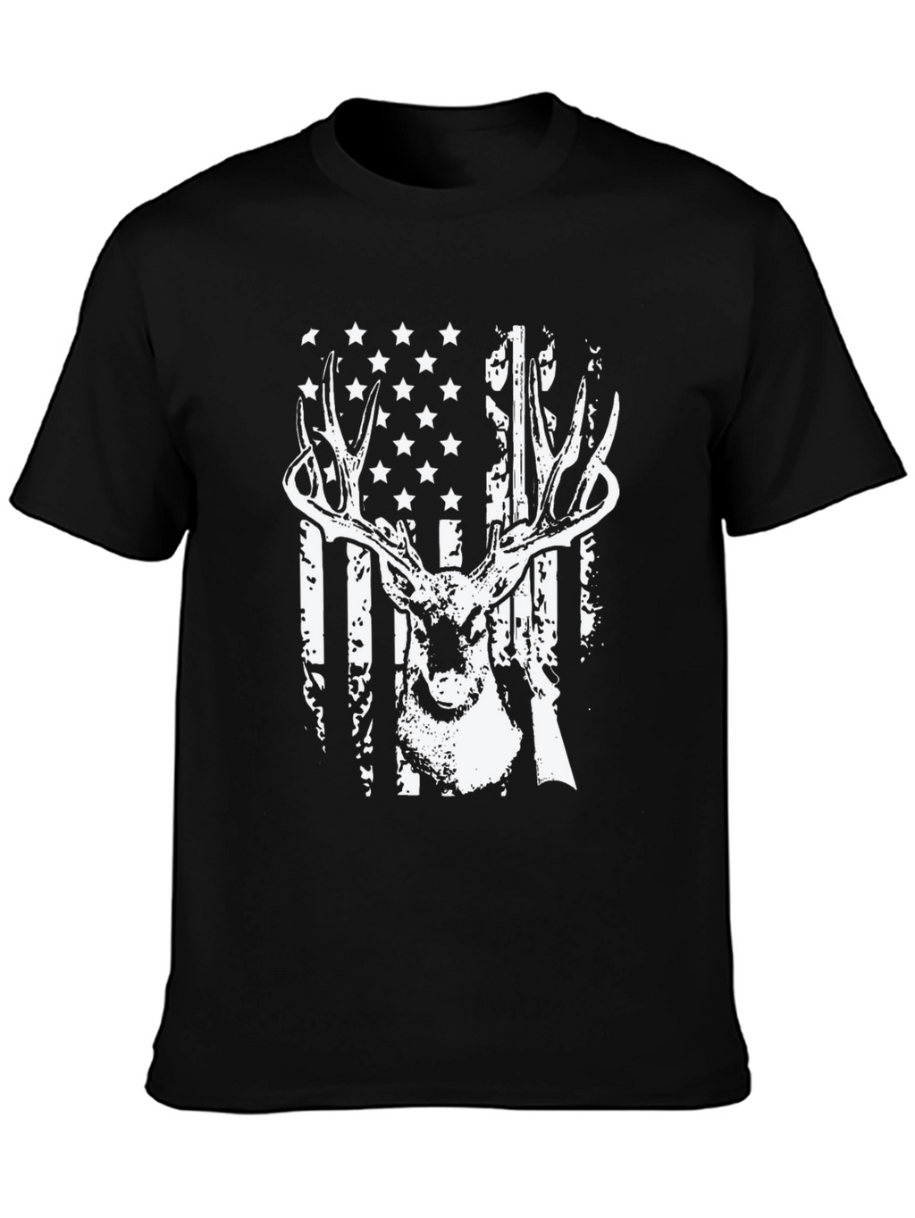 American Flag Deer Hunting T-Shirt