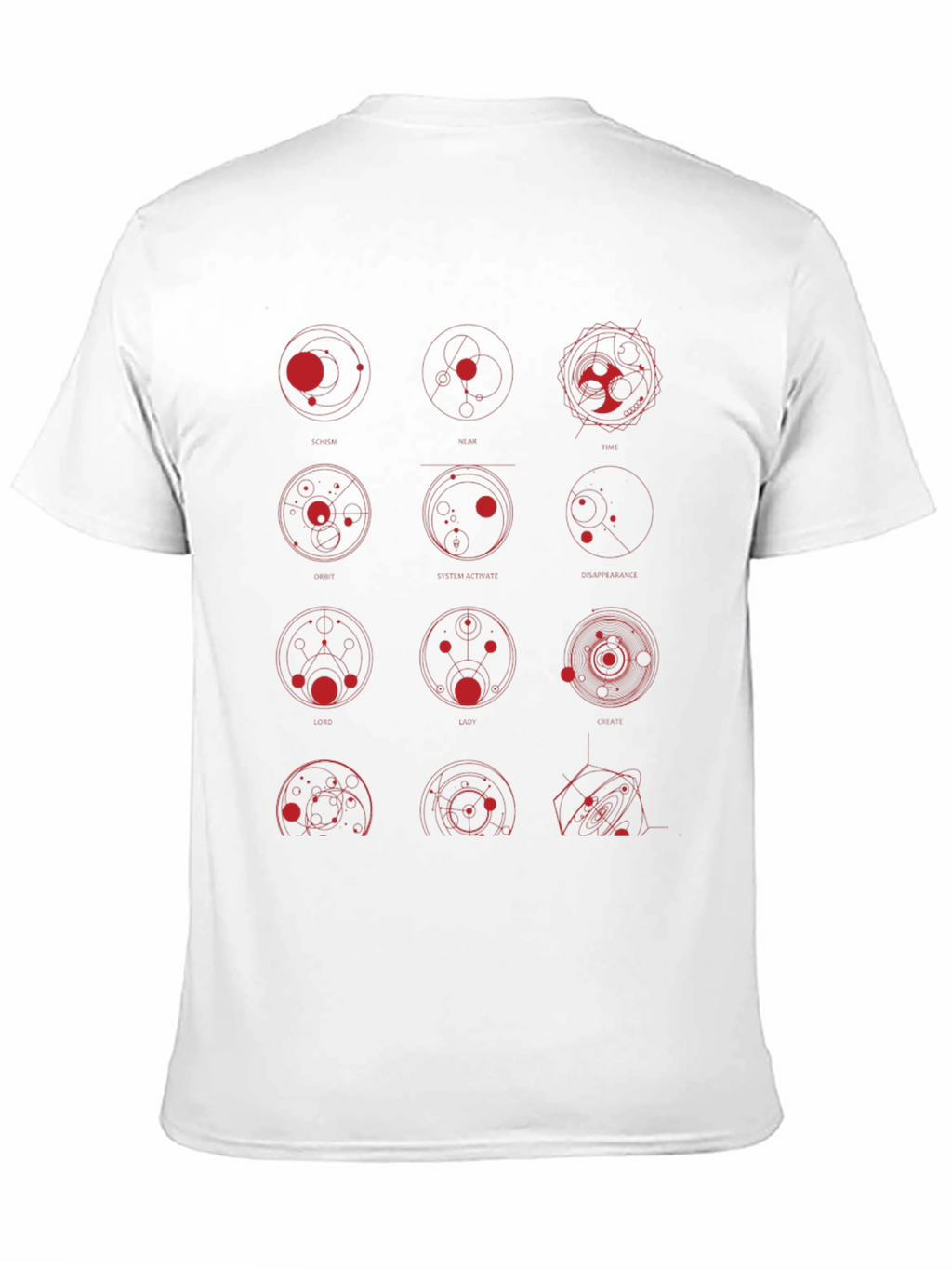 Geometric Circle Print Black Graphic Tee