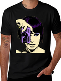 Retro Woman Camera T-Shirt - Black