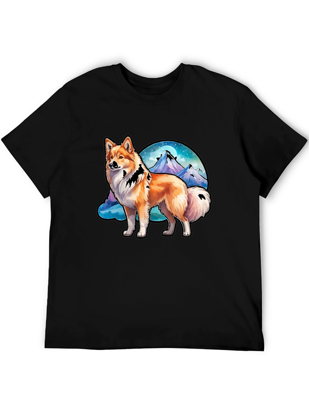 Dog & Mountain Graphic Tee - Nature Lovers Shirt