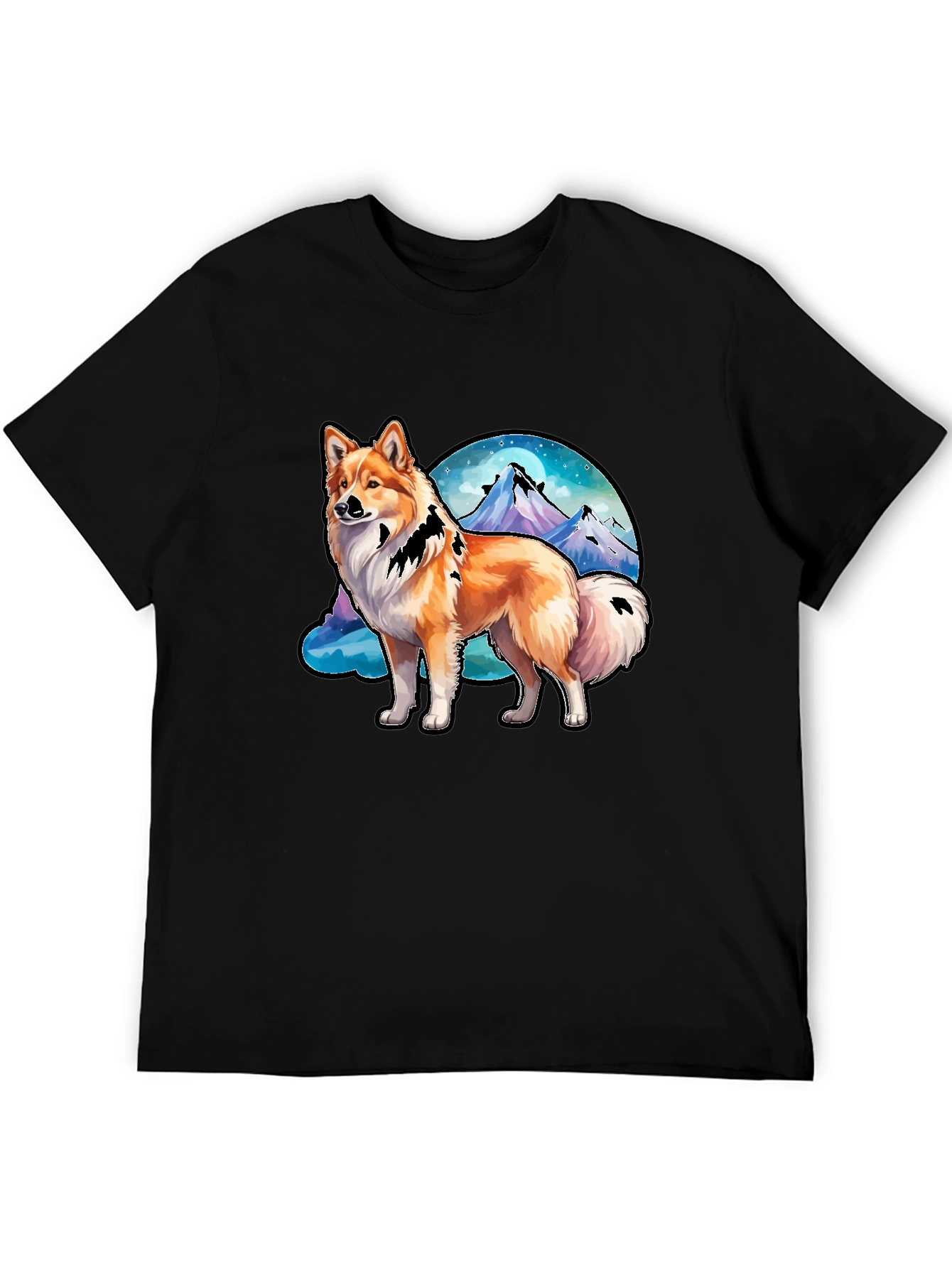 Dog & Mountain Graphic Tee - Nature Lovers Shirt