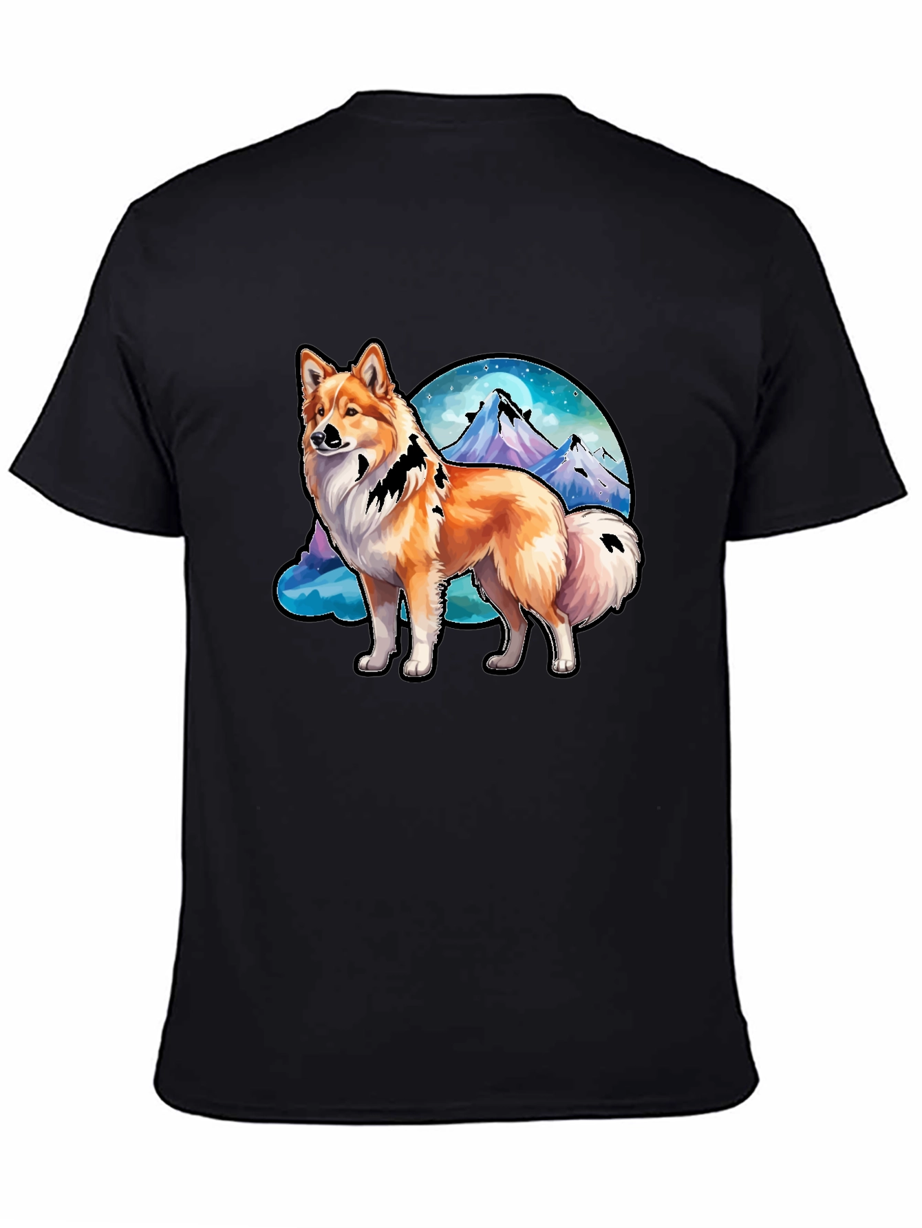 Dog & Mountain Graphic Tee - Nature Lovers Shirt