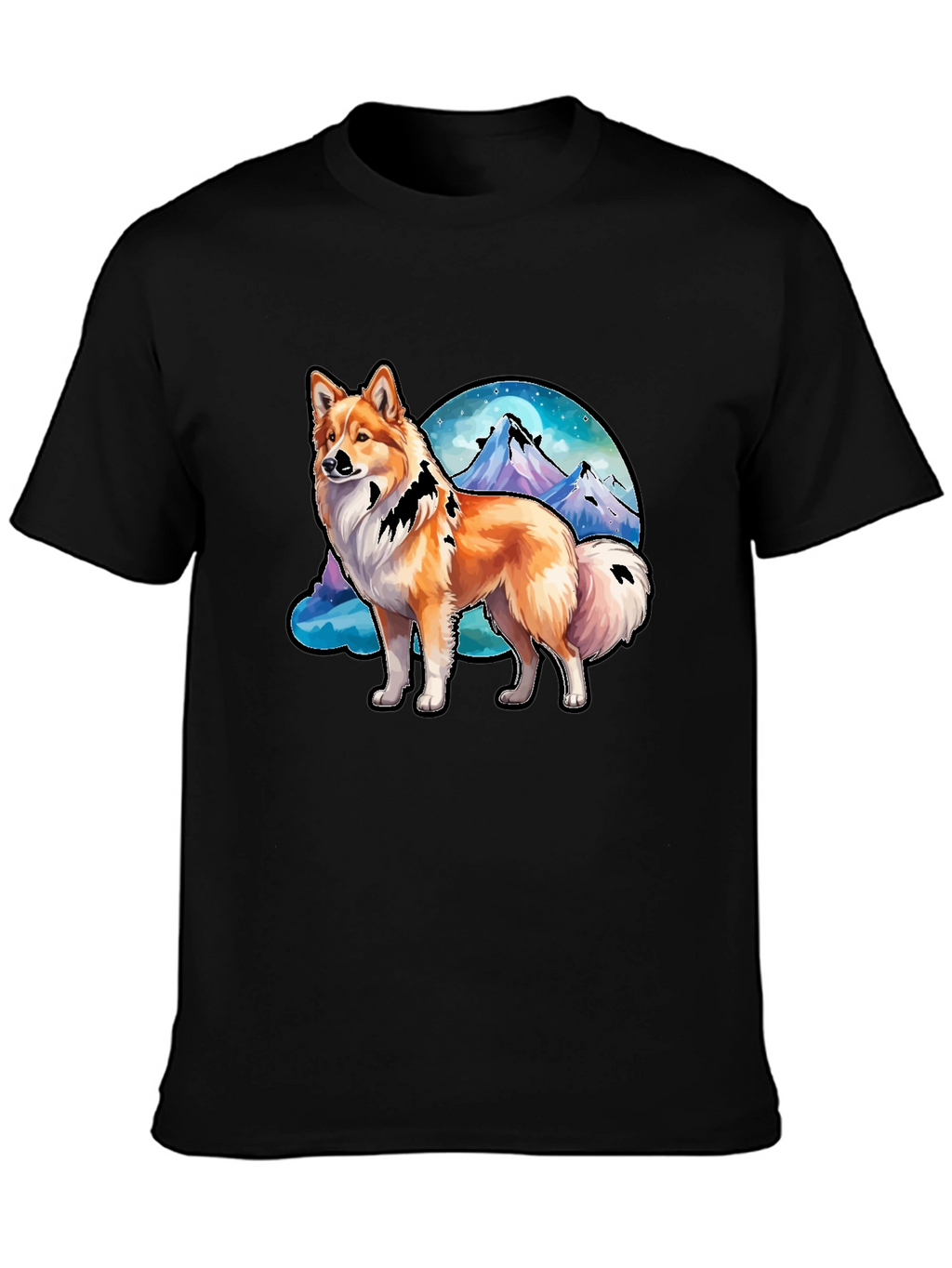 Dog & Mountain Graphic Tee - Nature Lovers Shirt
