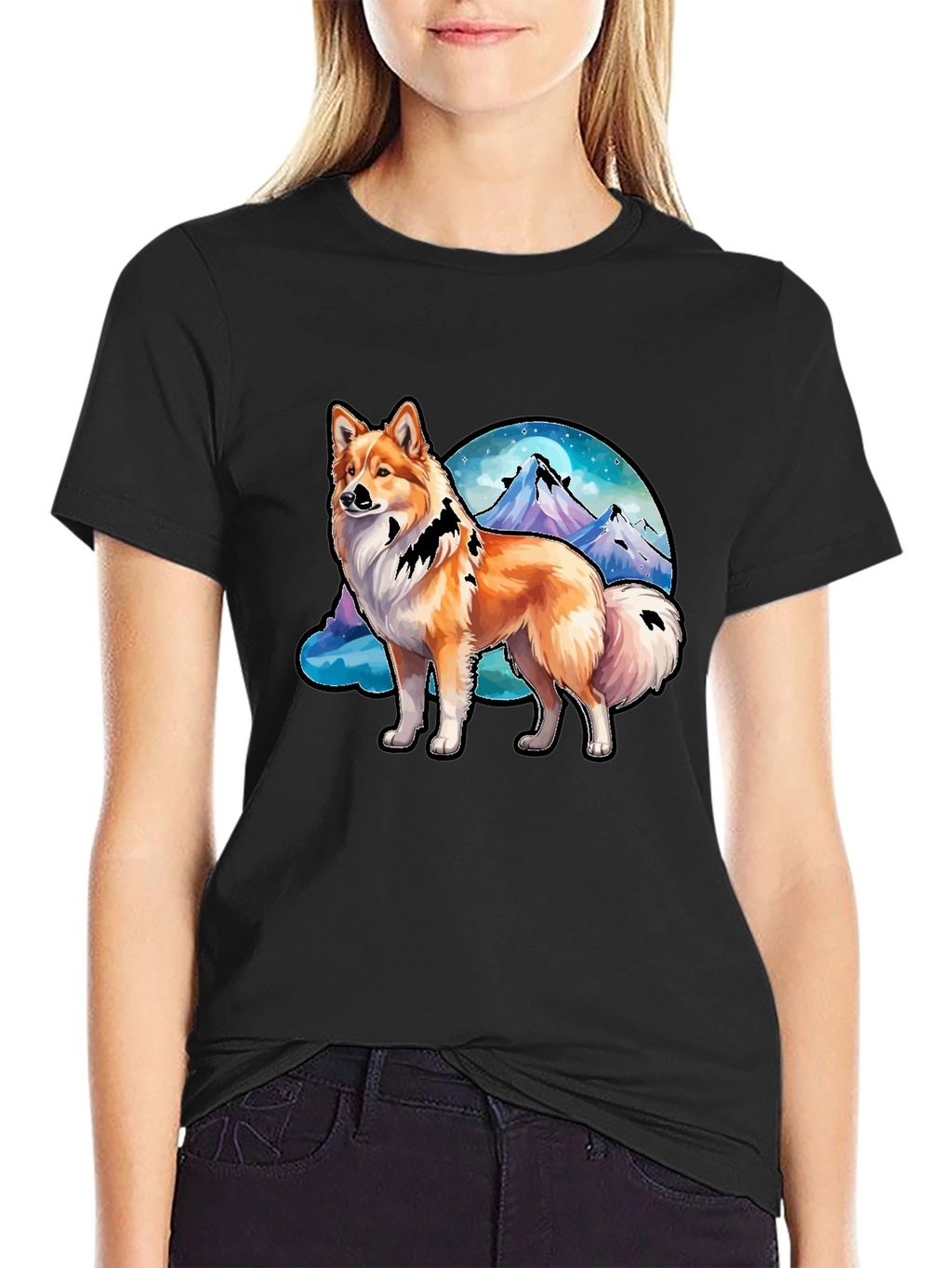 Dog & Mountain Graphic Tee - Nature Lovers Shirt