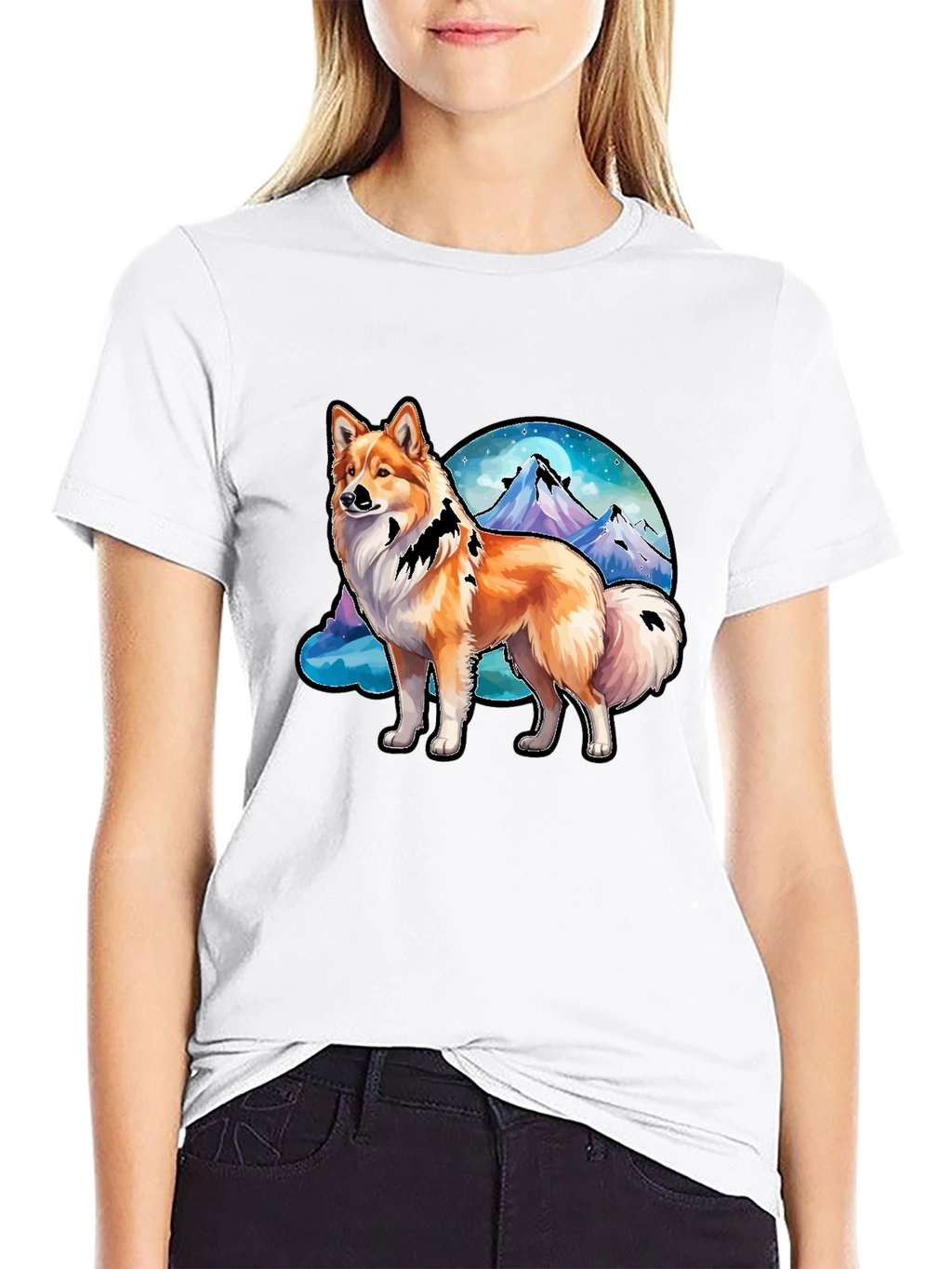 Dog & Mountain Graphic Tee - Nature Lovers Shirt