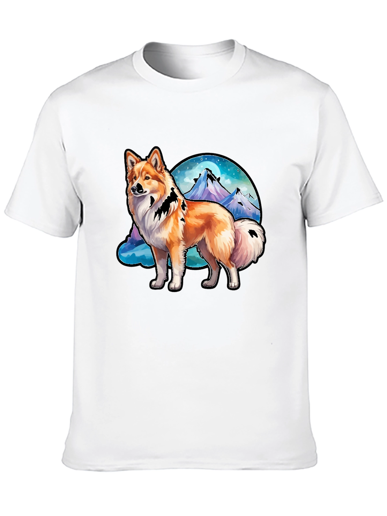 Dog & Mountain Graphic Tee - Nature Lovers Shirt