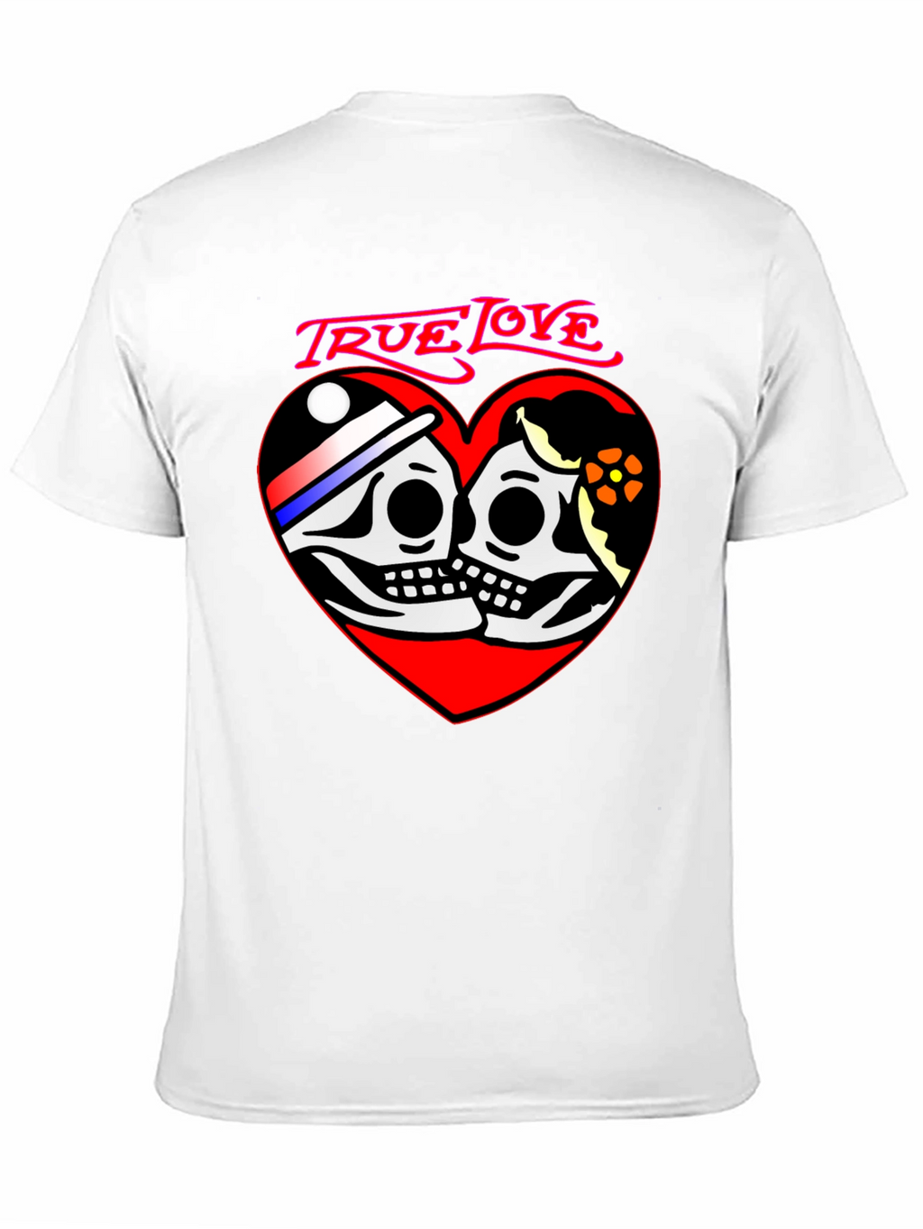 True Love Skeleton Heart Graphic T-Shirt
