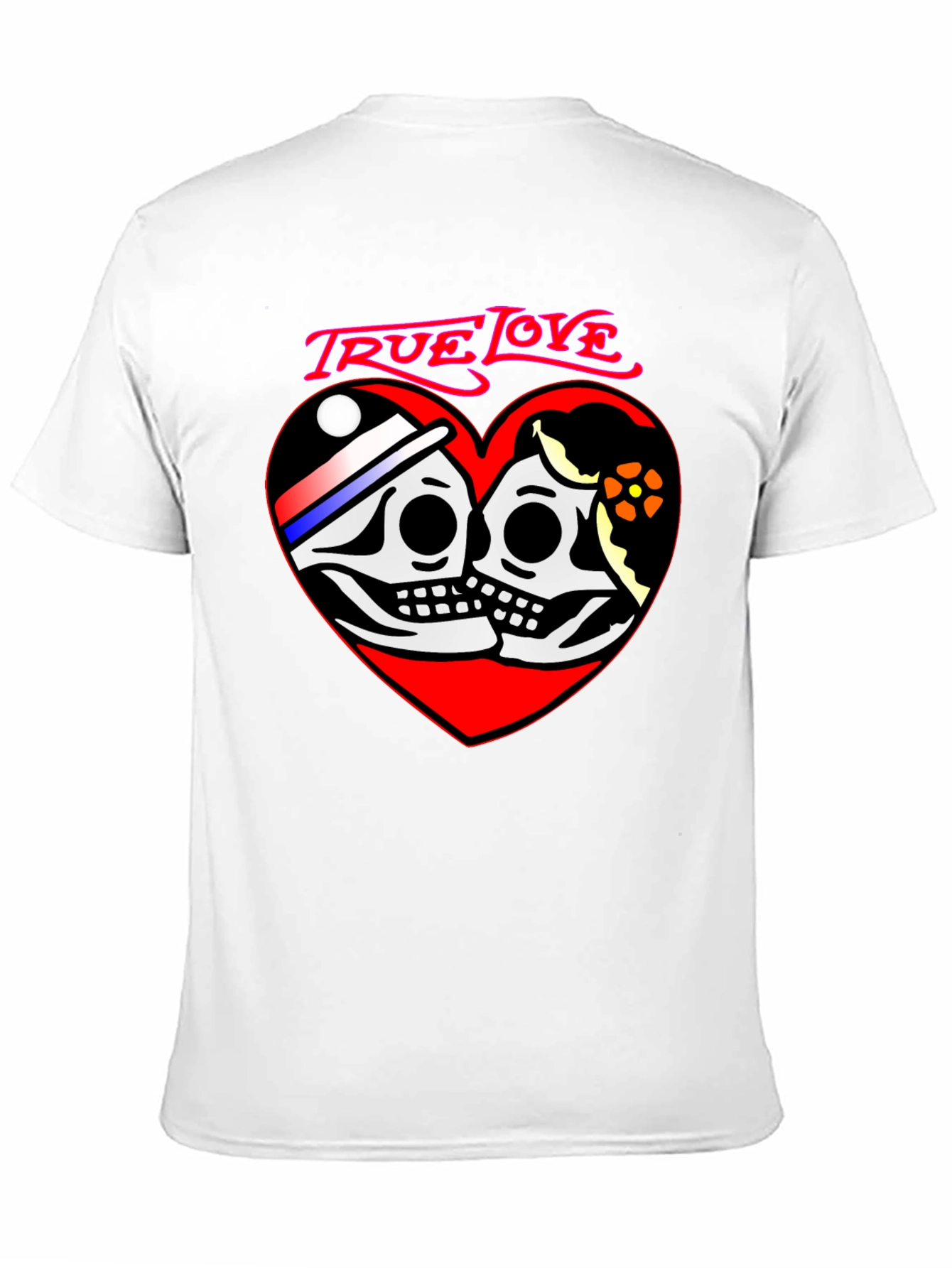 True Love Skeleton Heart Graphic T-Shirt