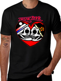 True Love Skeleton Heart Graphic T-Shirt