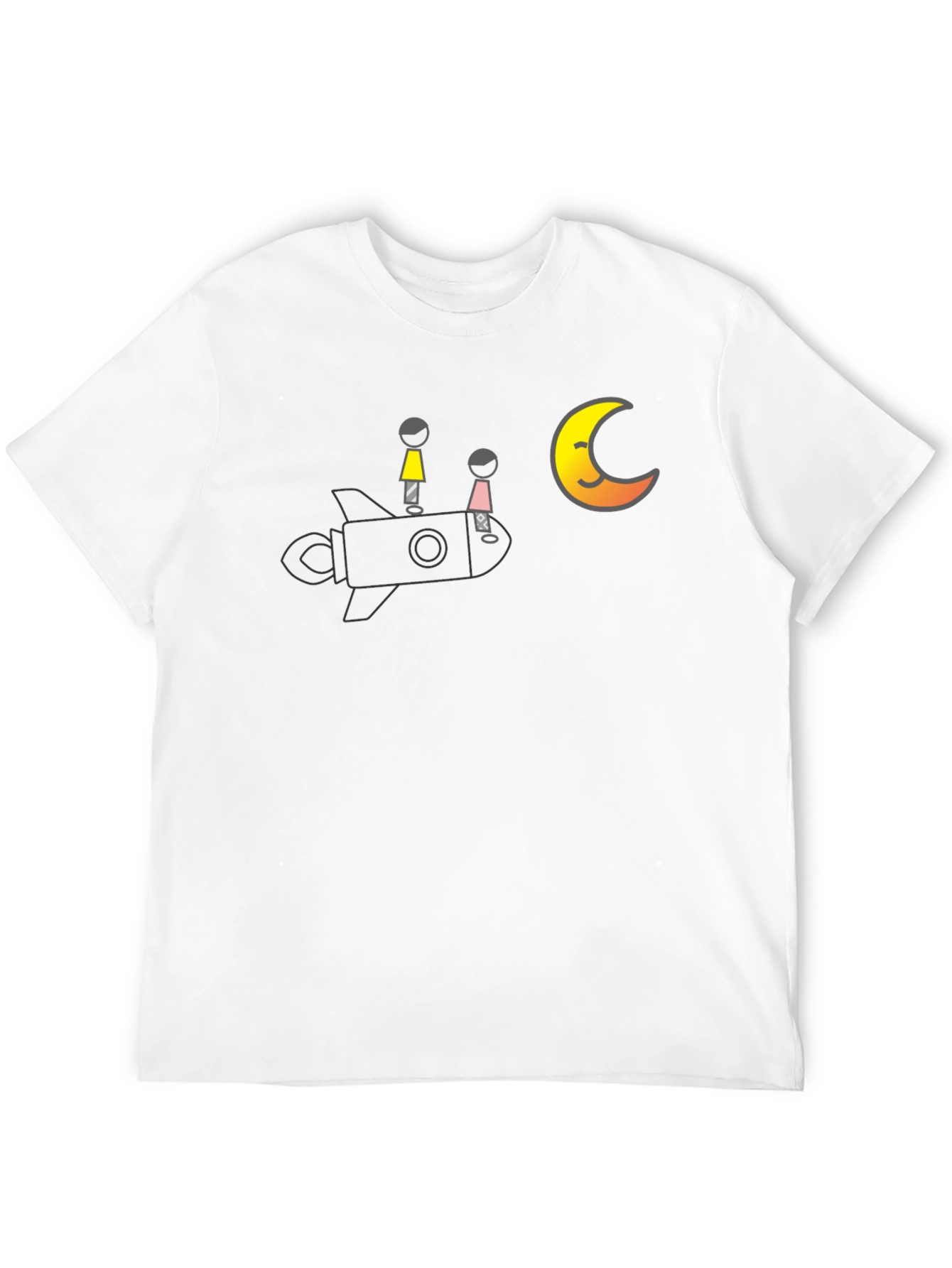 Rocket to the Moon T-Shirt - Black