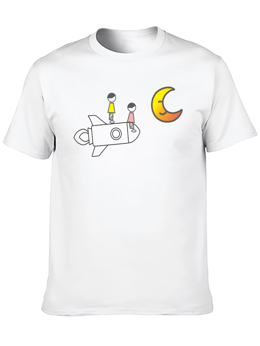 Rocket to the Moon T-Shirt - Black