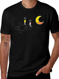 Rocket to the Moon T-Shirt - Black
