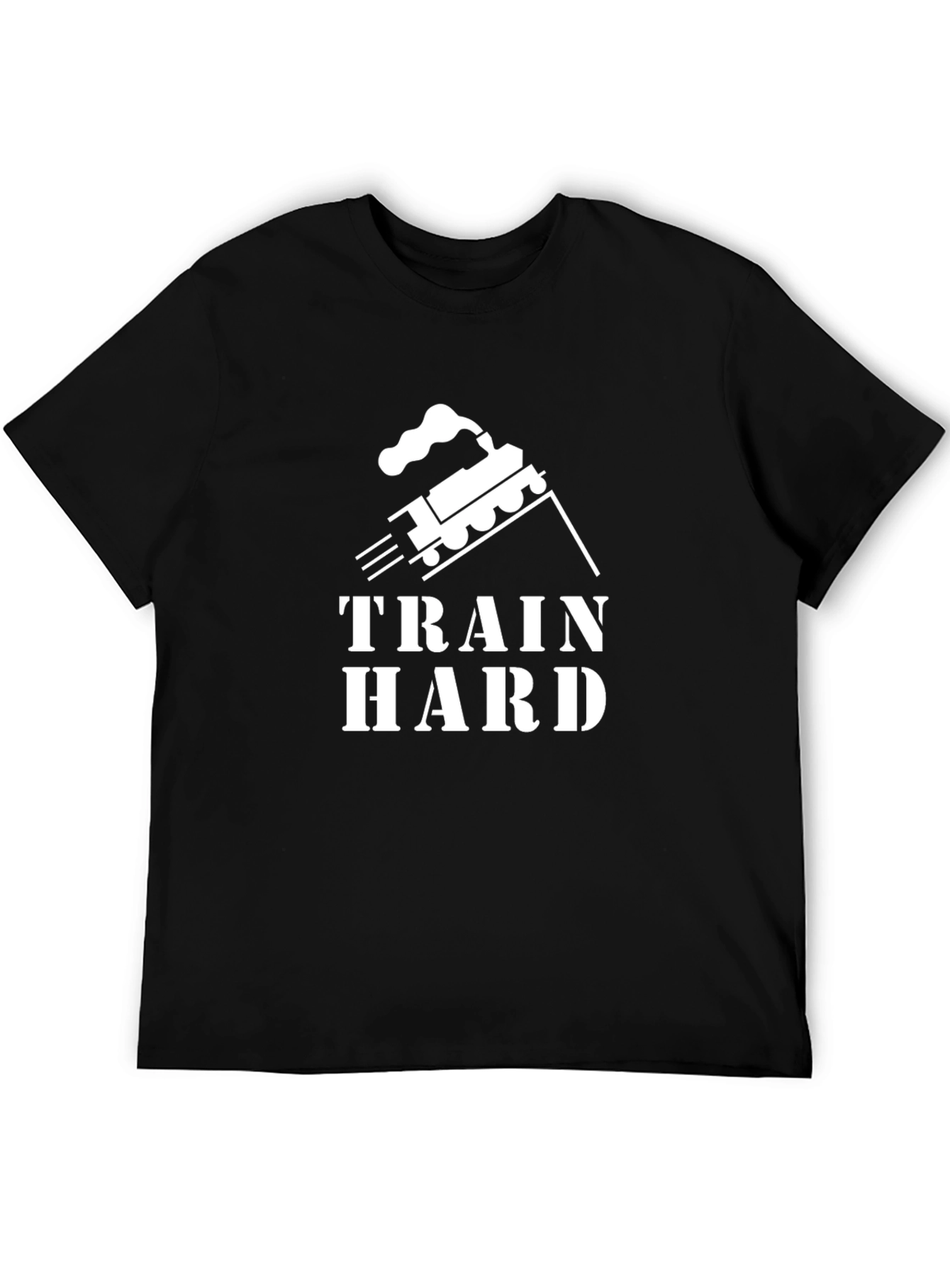 Train Hard Black Graphic T-Shirt