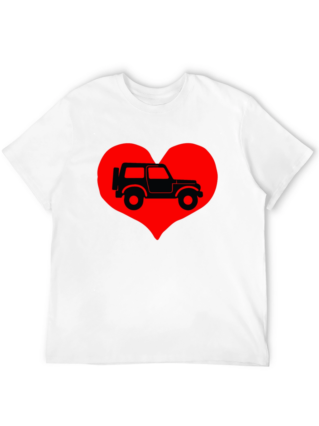 Jeep Heart T-Shirt - Classic Car Lover Tee