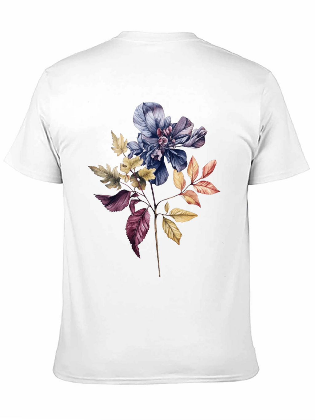 Floral Print Black T-Shirt - Botanical Fashion