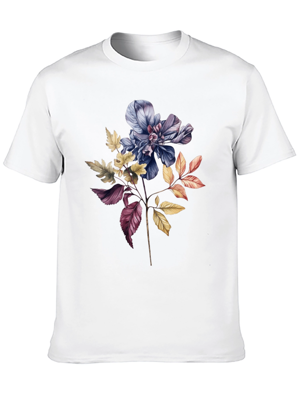 Floral Print Black T-Shirt - Botanical Fashion