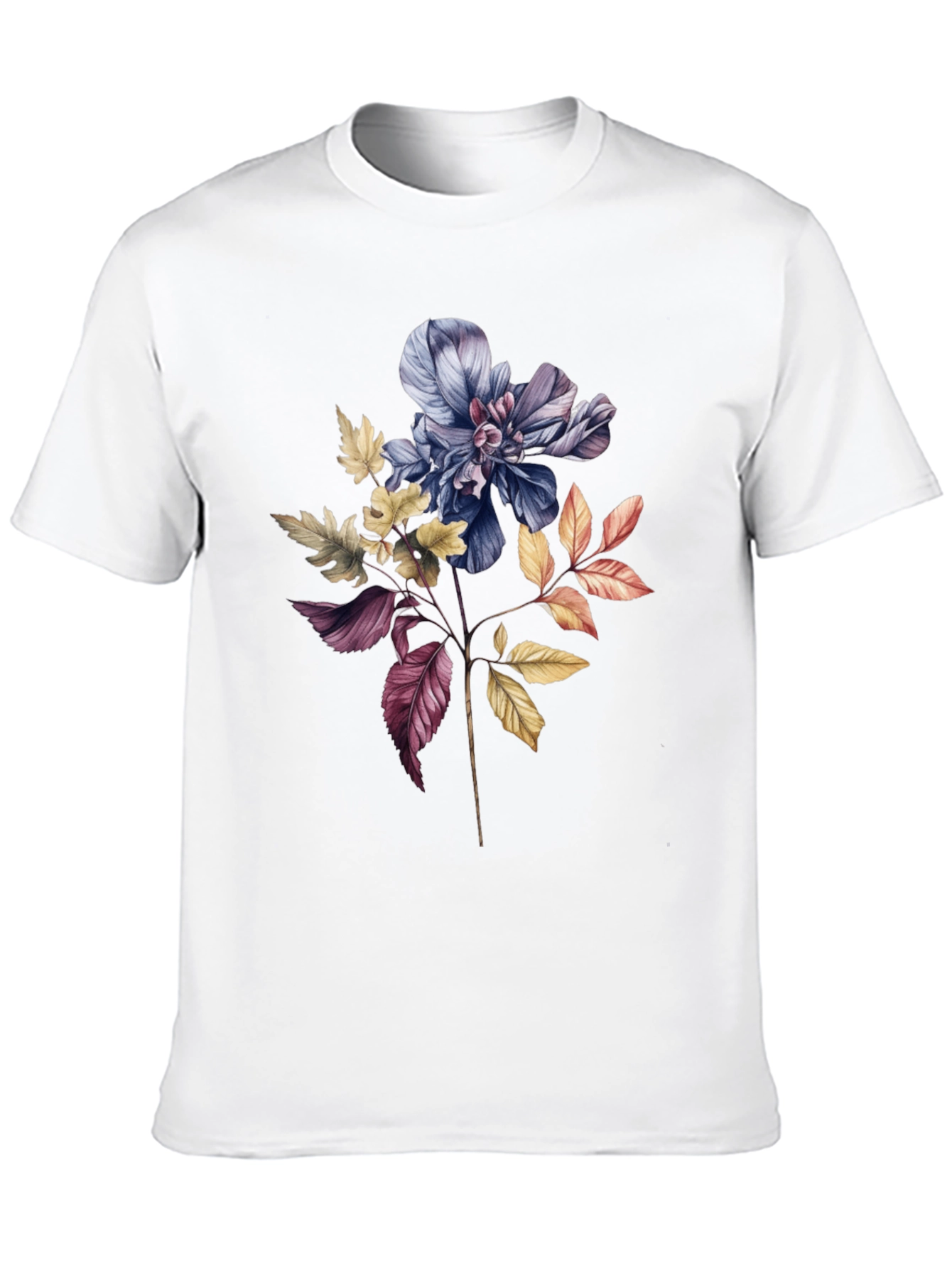 Floral Print Black T-Shirt - Botanical Fashion