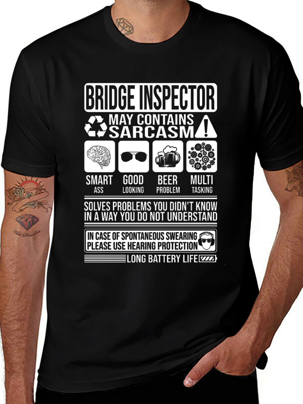 Bridge Inspector Sarcastic Humor T-Shirt