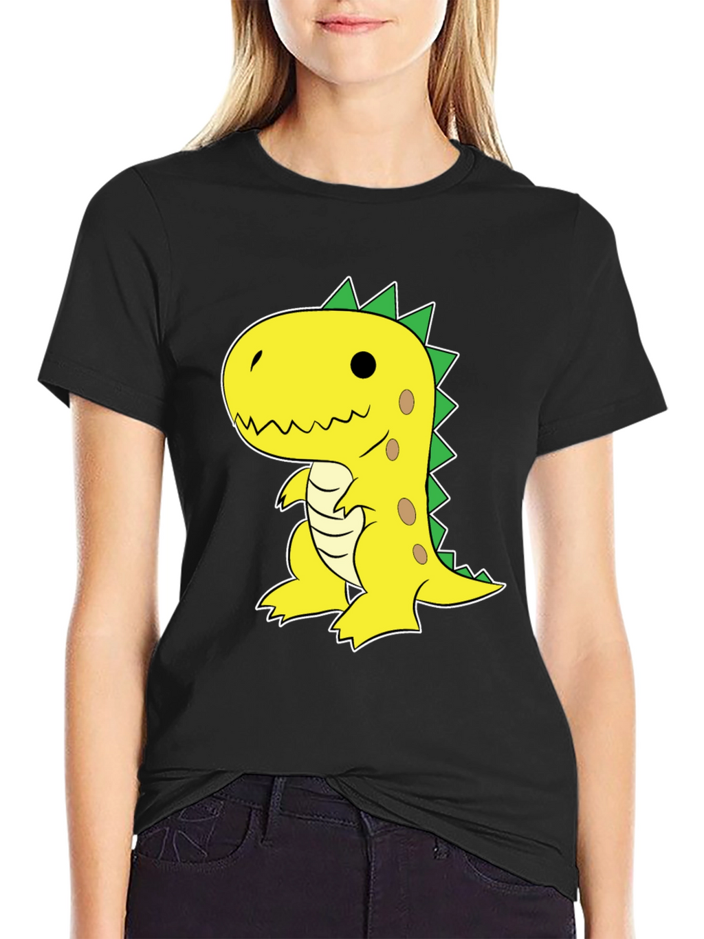 Dino Graphic Tee - Fun & Casual Black T-Shirt