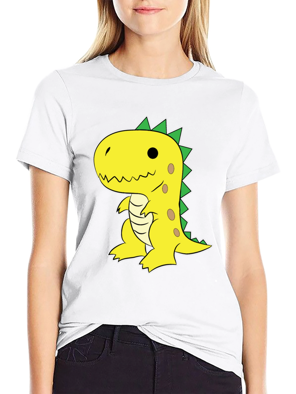 Dino Graphic Tee - Fun & Casual Black T-Shirt