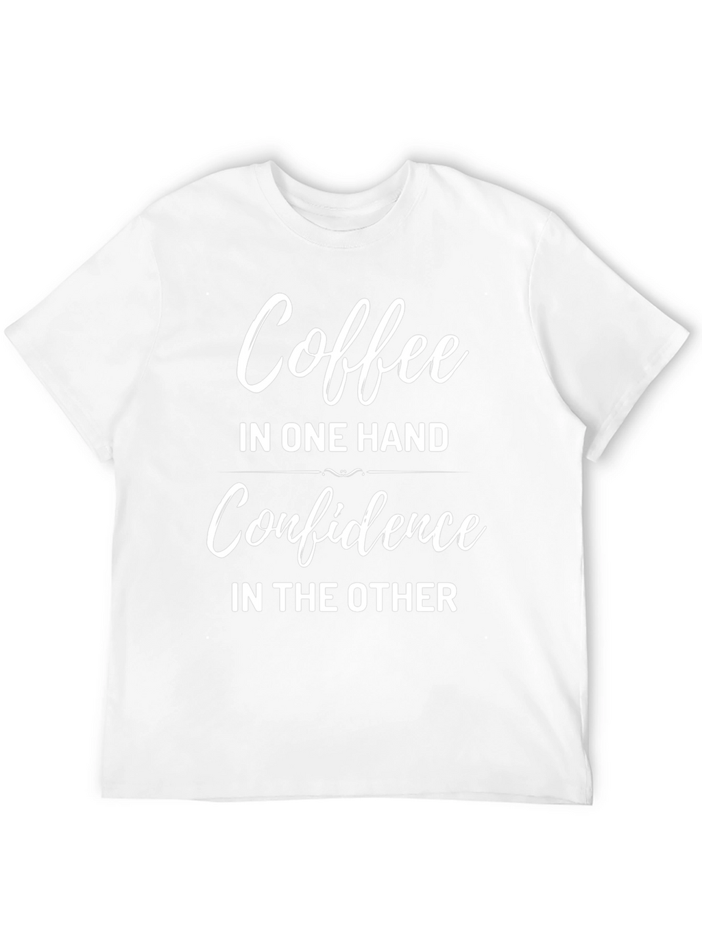 Coffee & Confidence Graphic Tee - Trendy Unisex Shirt
