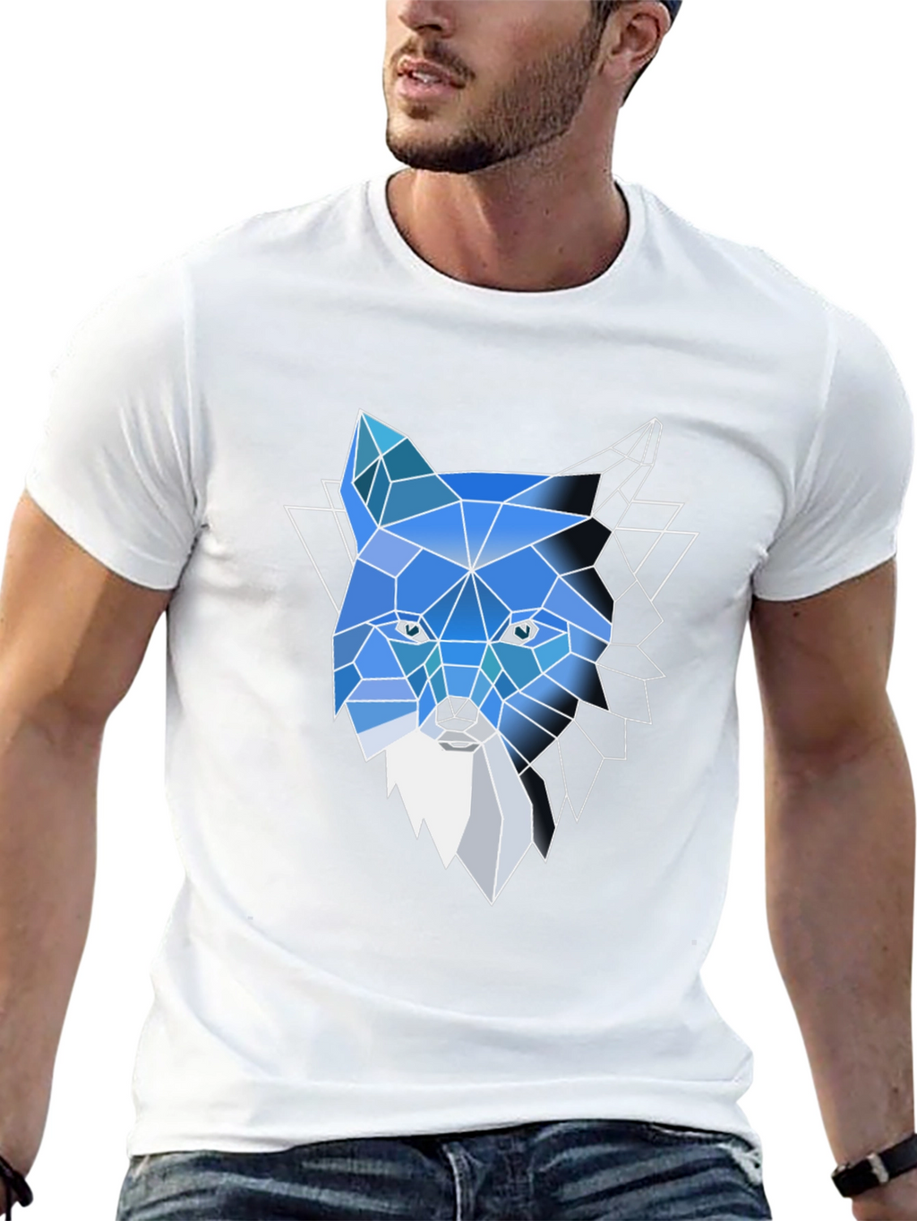 Geometric Fox Tee: Modern Graphic Print T-Shirt