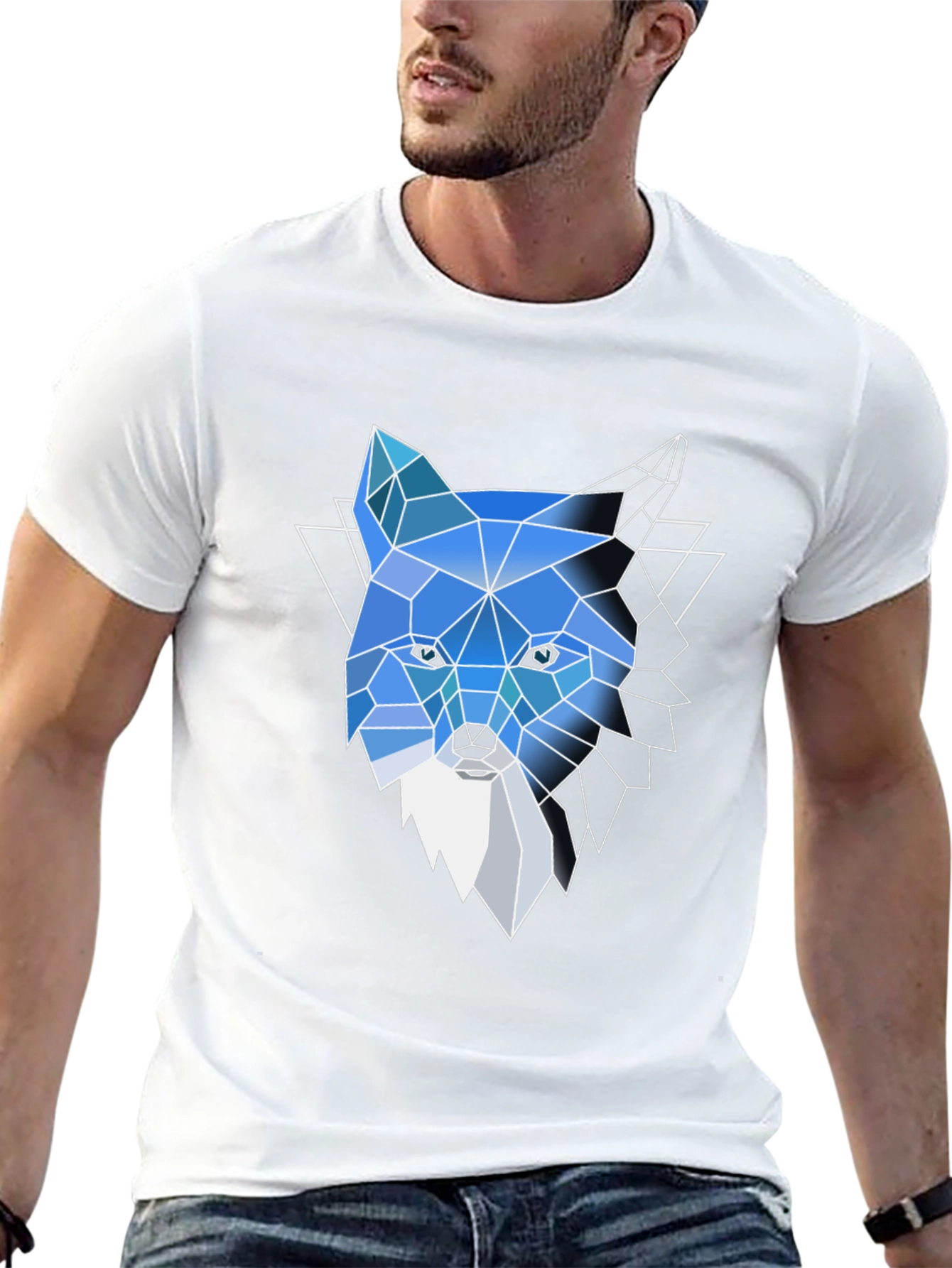 Geometric Fox Tee: Modern Graphic Print T-Shirt