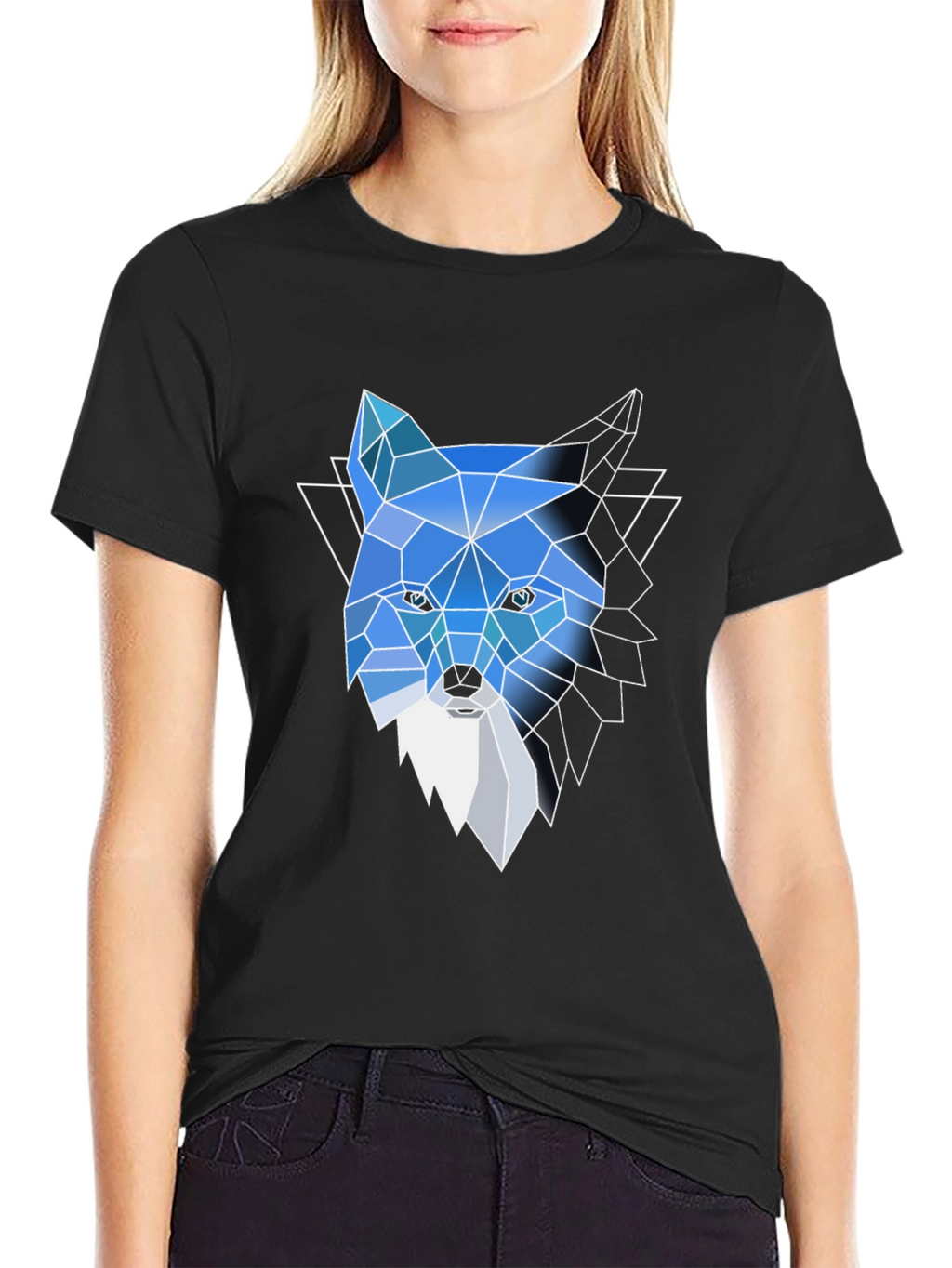 Geometric Fox Tee: Modern Graphic Print T-Shirt
