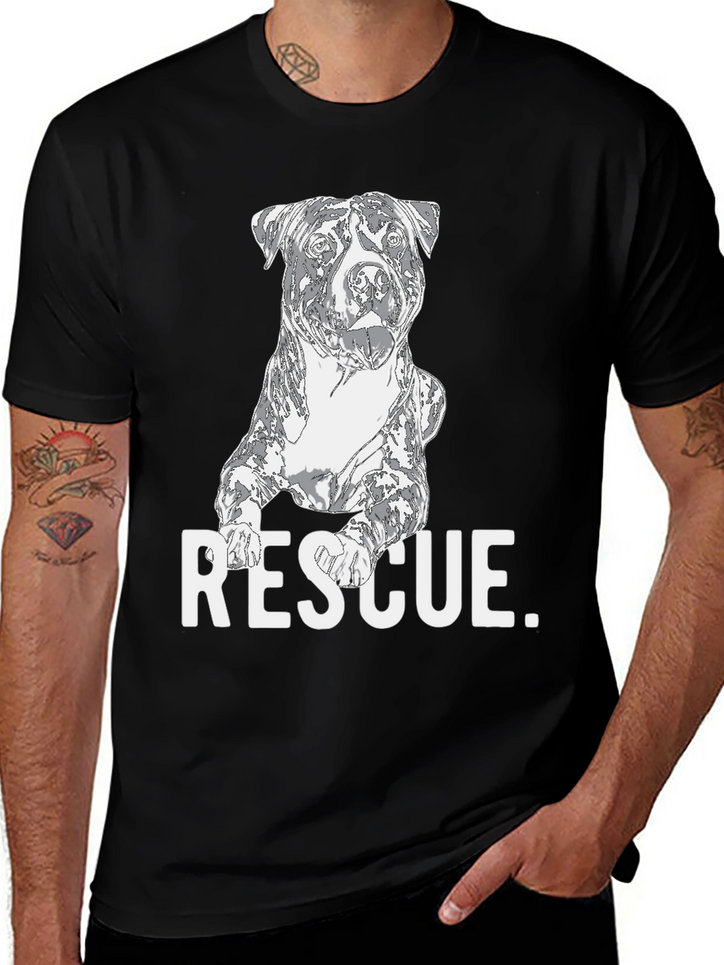 Dog Rescue T-Shirt - Support Animal Adoption