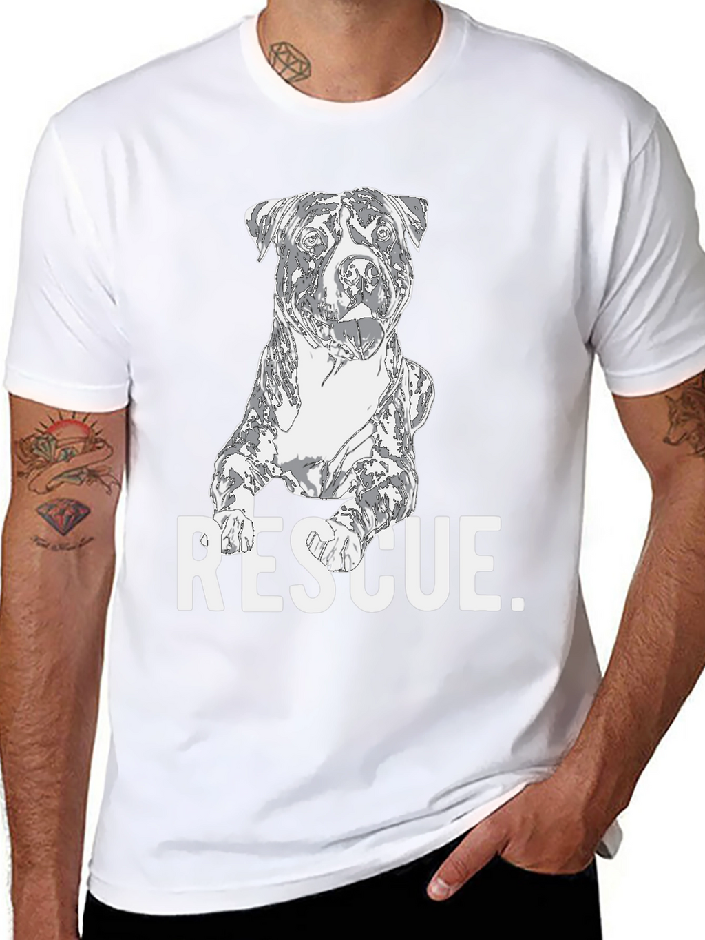 Dog Rescue T-Shirt - Support Animal Adoption