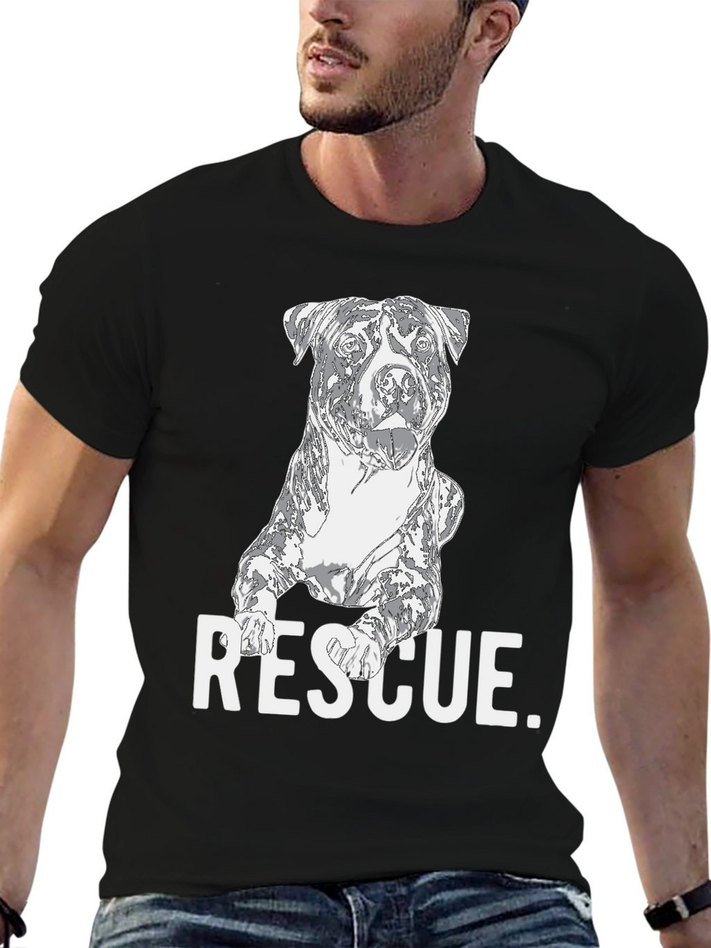 Dog Rescue T-Shirt - Support Animal Adoption