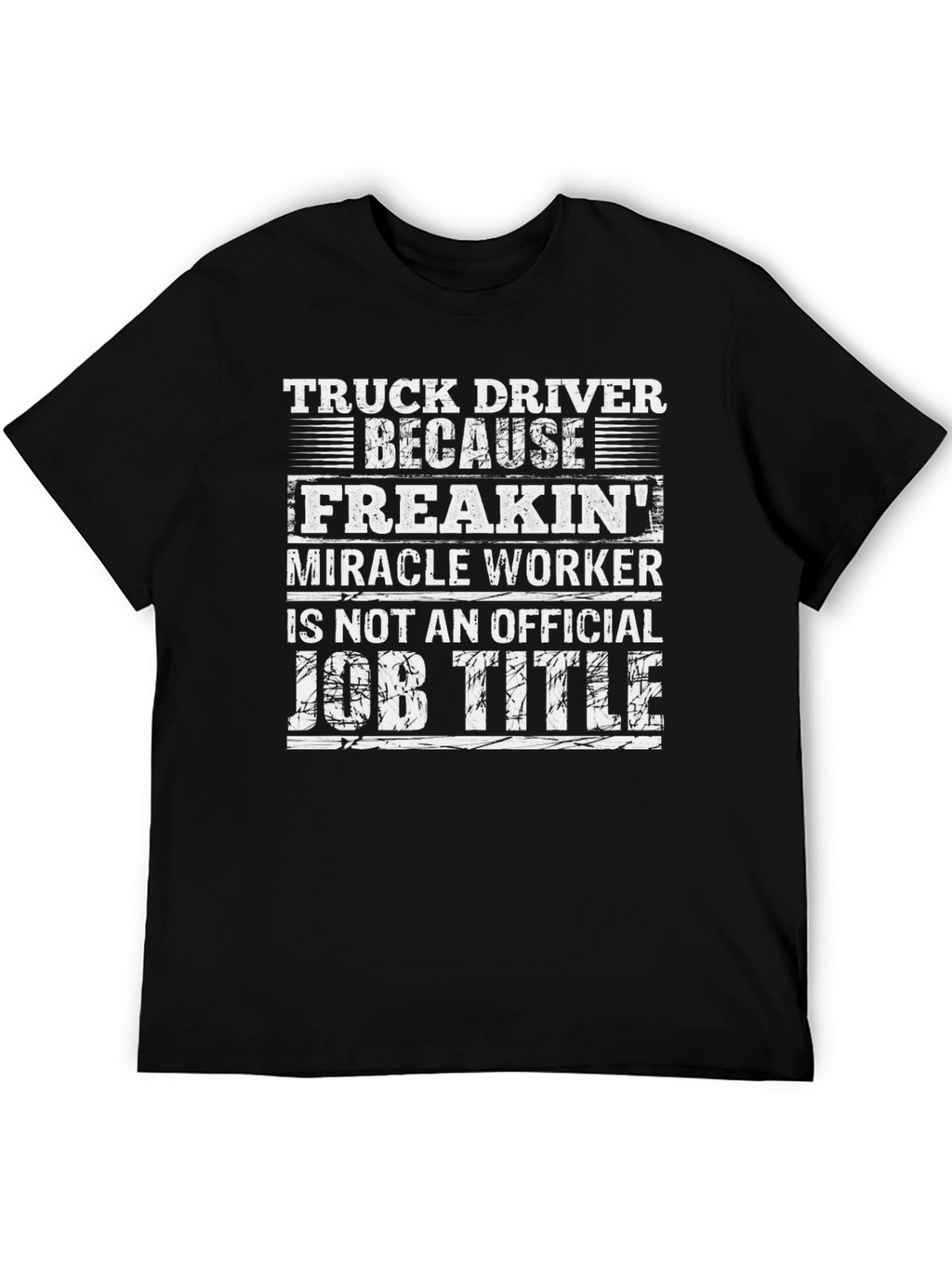 Truck Driver Job Title Graphic T-Shirt