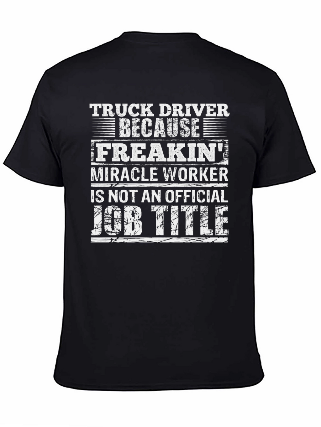 Truck Driver Job Title Graphic T-Shirt