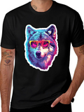 Cool Wolf Graphic Tee - Funky Animal Shirt