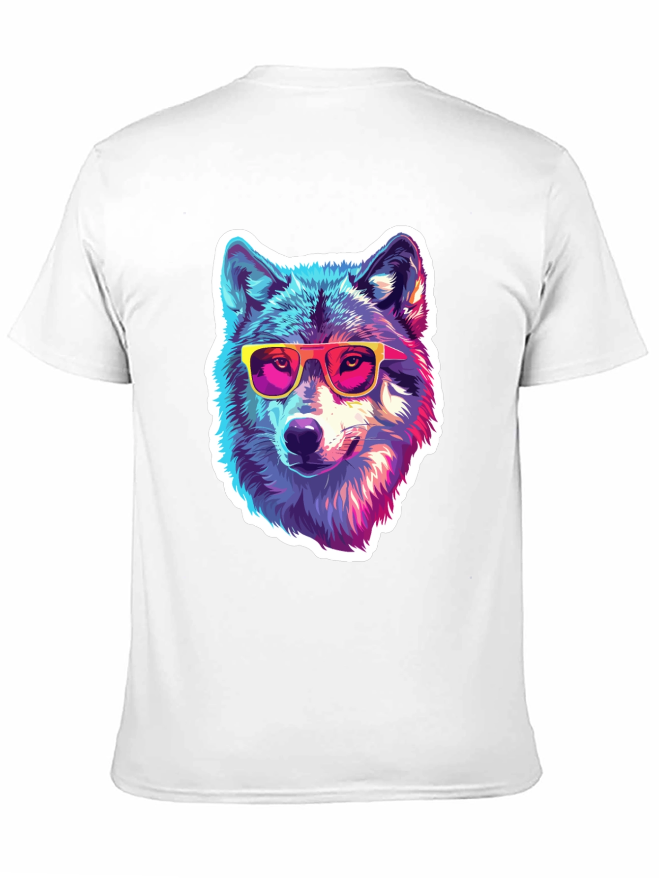 Cool Wolf Graphic Tee - Funky Animal Shirt