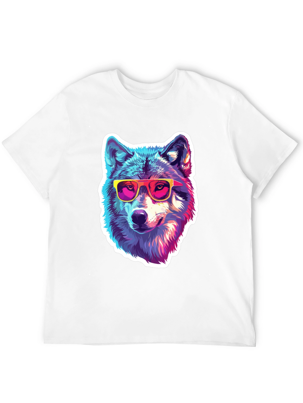 Cool Wolf Graphic Tee - Funky Animal Shirt