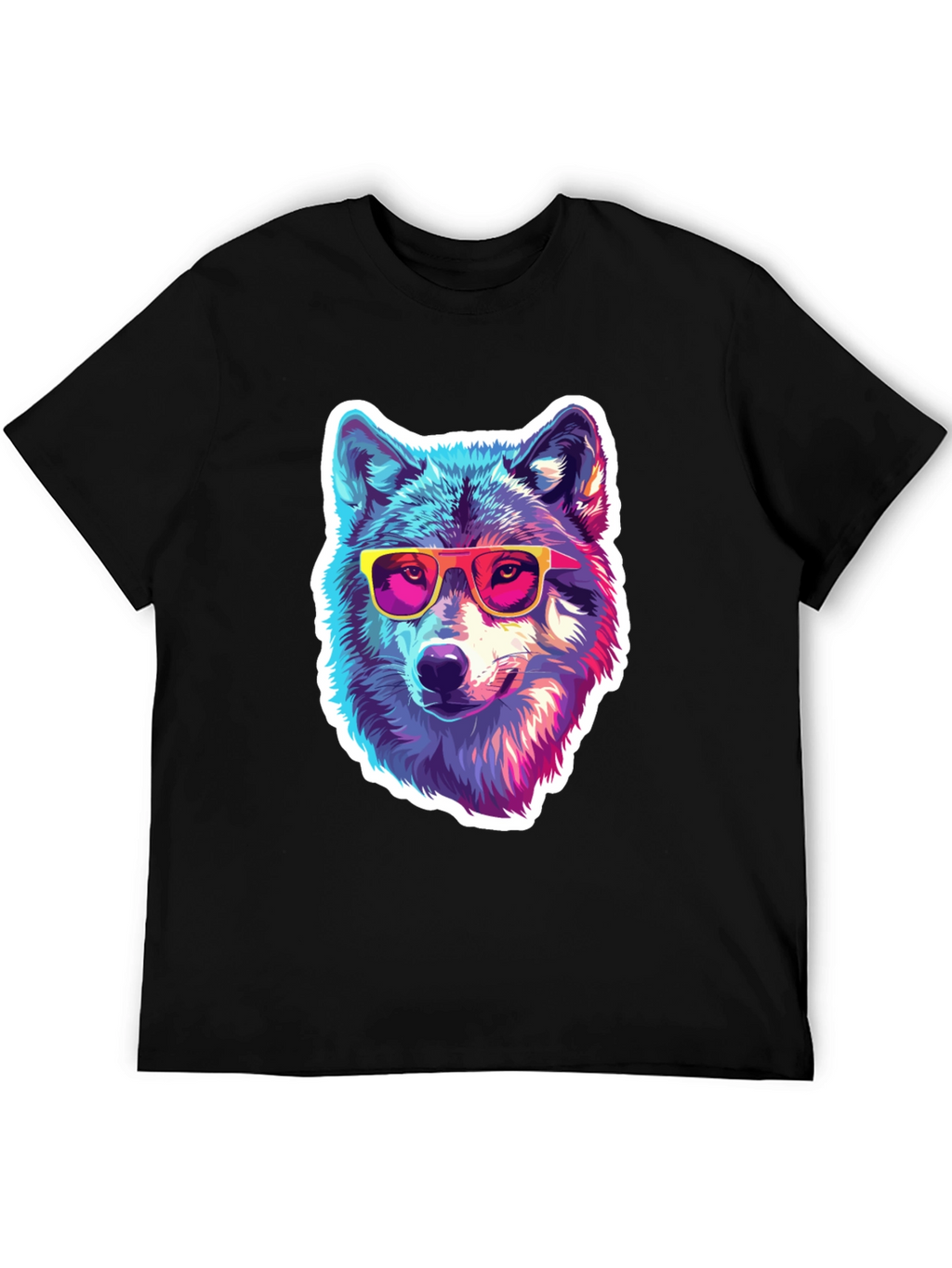 Cool Wolf Graphic Tee - Funky Animal Shirt