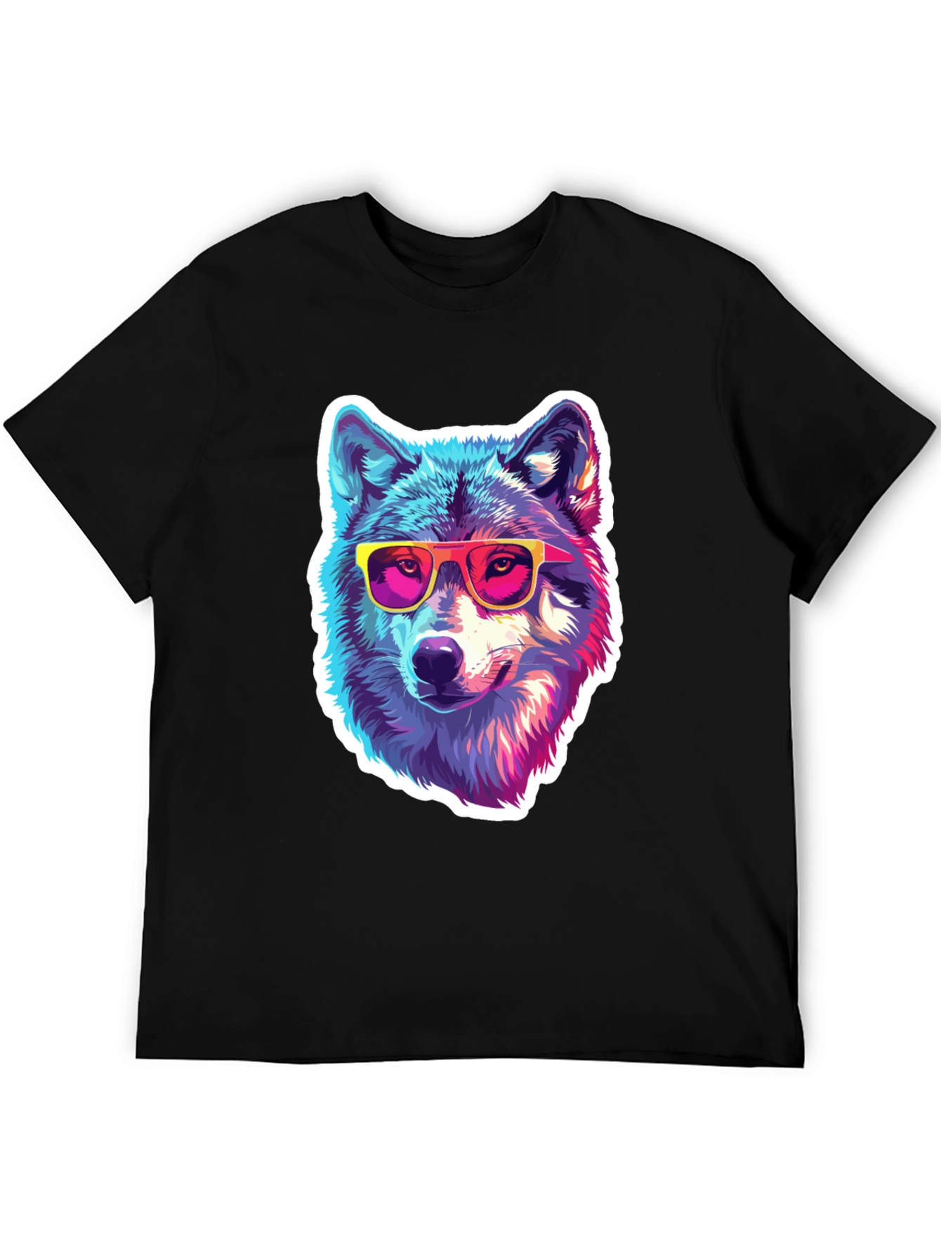 Cool Wolf Graphic Tee - Funky Animal Shirt
