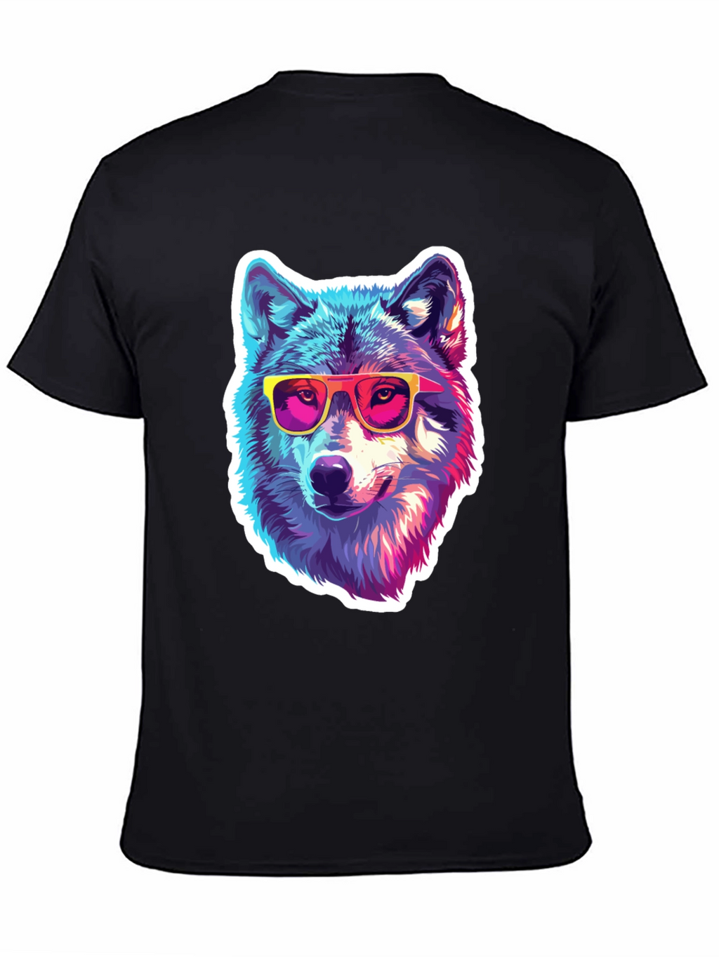 Cool Wolf Graphic Tee - Funky Animal Shirt
