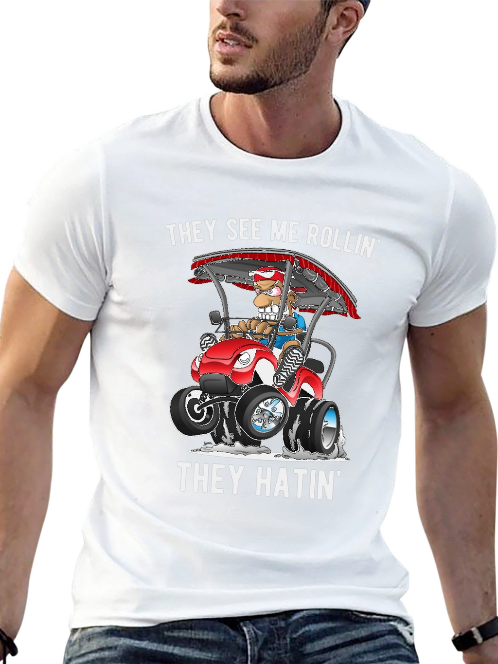 They See Me Rollin T-Shirt Funny Cartoon Tee