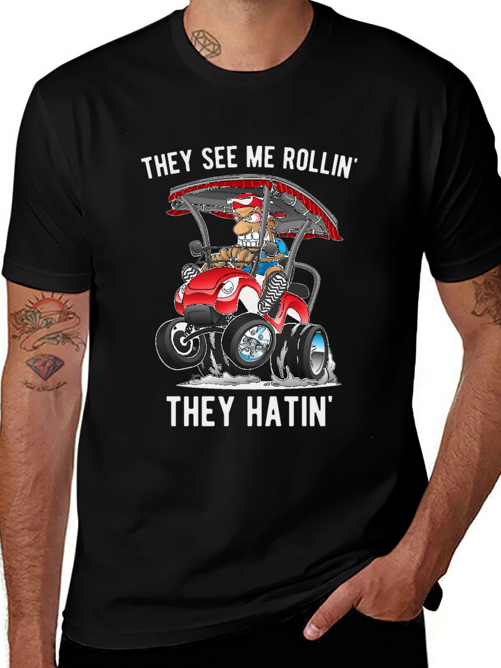 They See Me Rollin T-Shirt Funny Cartoon Tee