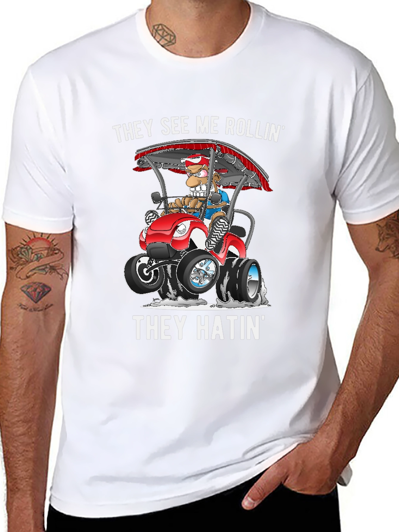 They See Me Rollin T-Shirt Funny Cartoon Tee