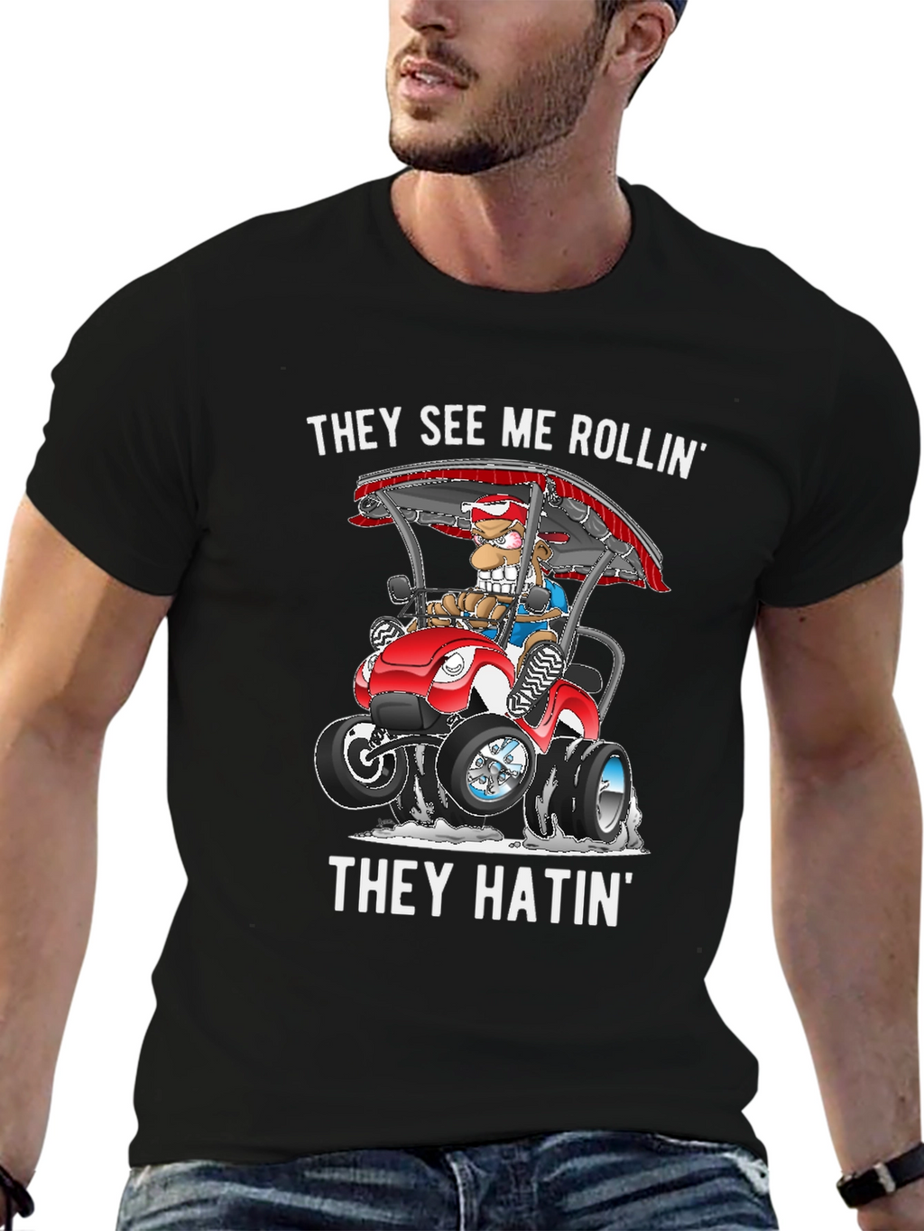 They See Me Rollin T-Shirt Funny Cartoon Tee