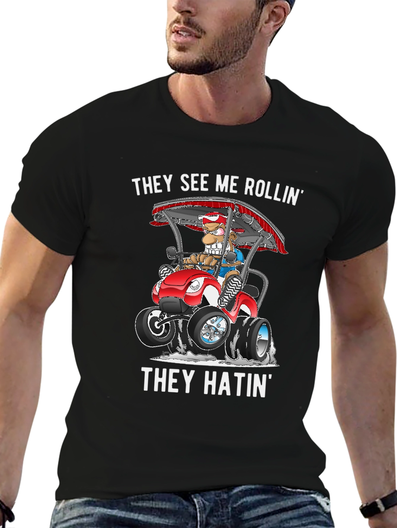 They See Me Rollin T-Shirt Funny Cartoon Tee