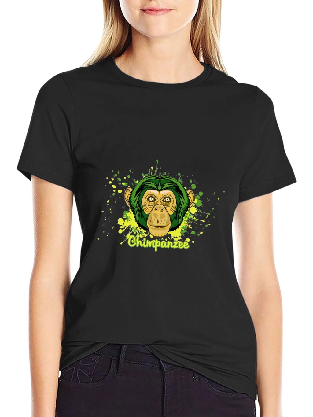 Chimpanzee Graphic Tee - Stylish Black T-Shirt