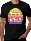 Sunset Vibes Graphic Tee - Retro Style