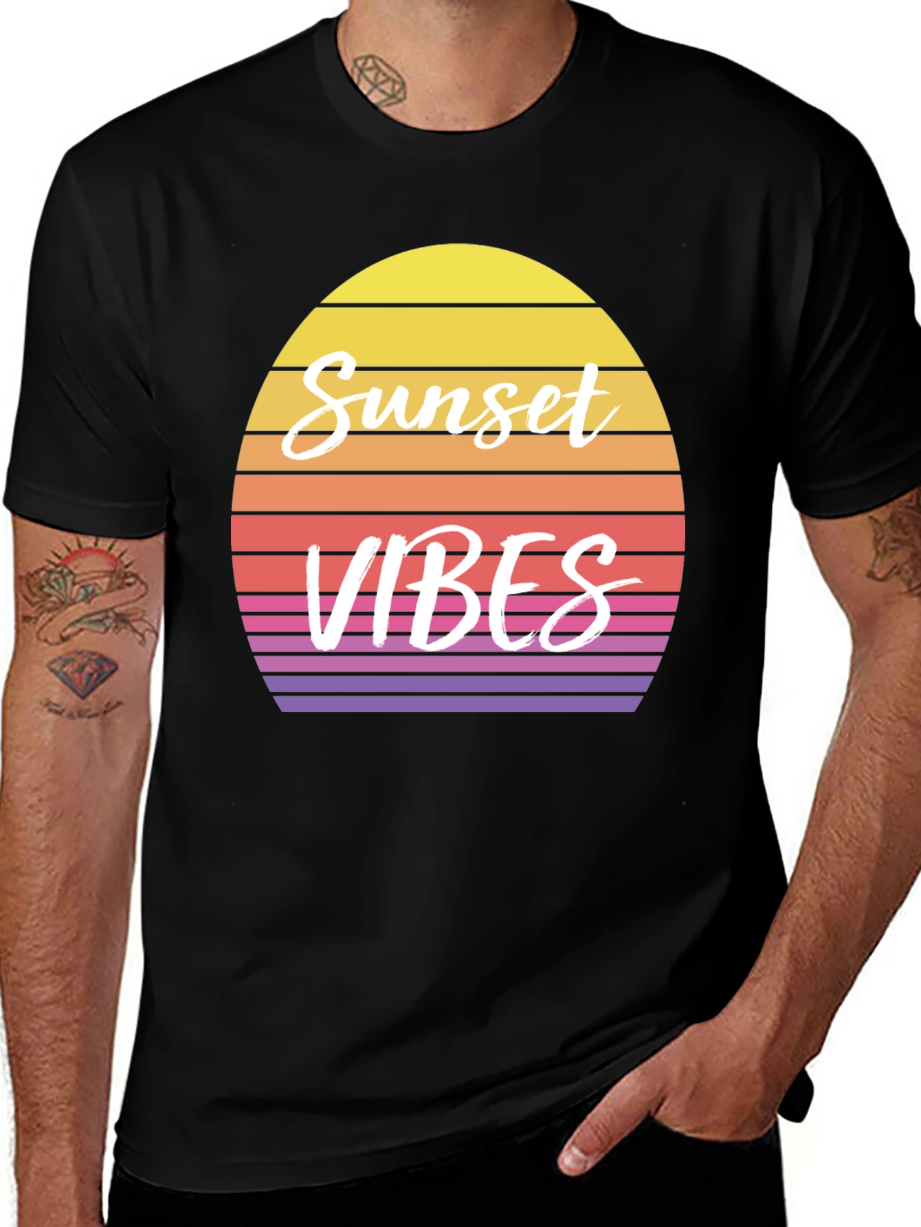 Sunset Vibes Graphic Tee - Retro Style