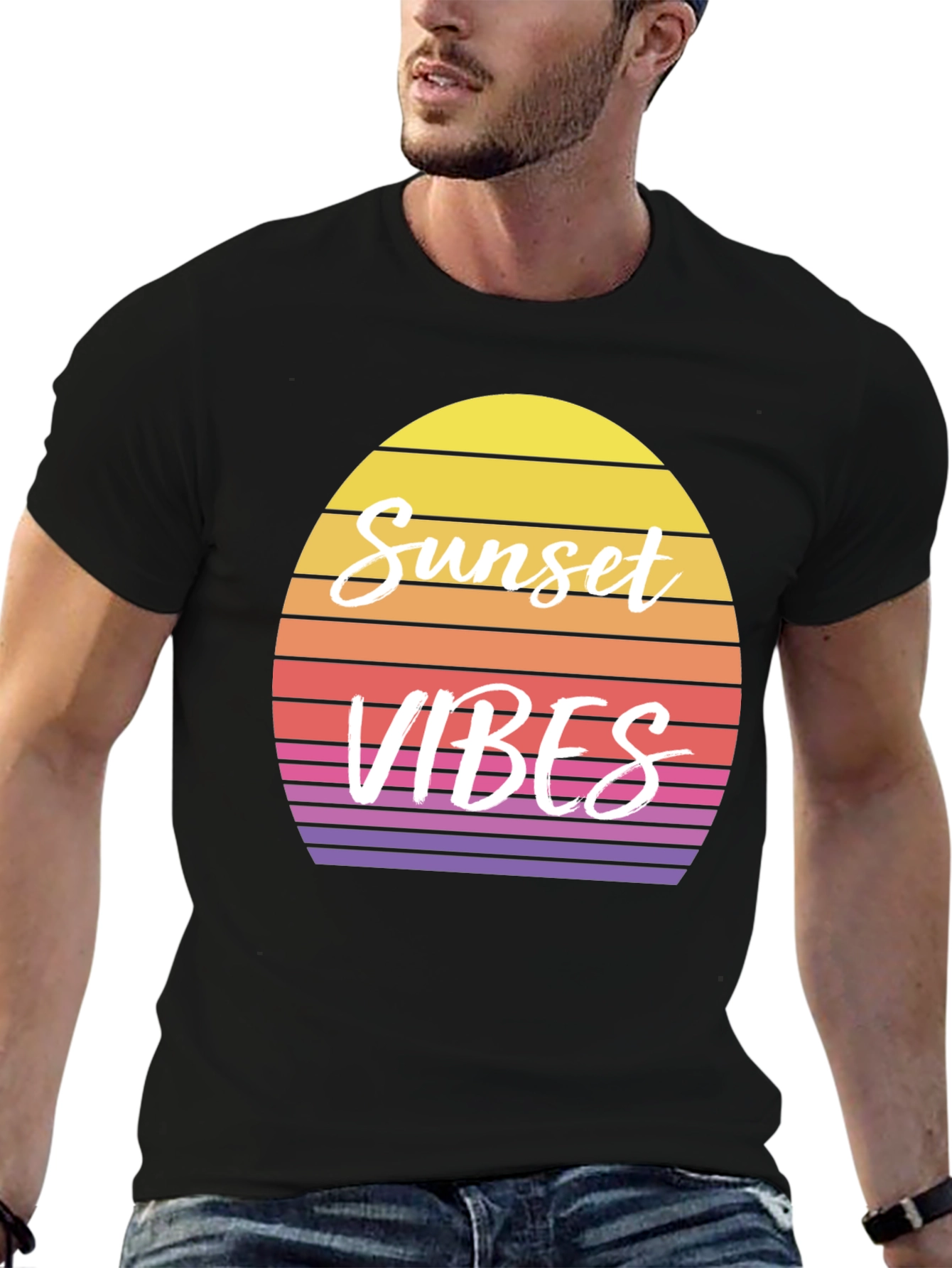 Sunset Vibes Graphic Tee - Retro Style